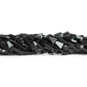 10x6mm Snowflake Obsidian Triangles 14 inch 39 beads