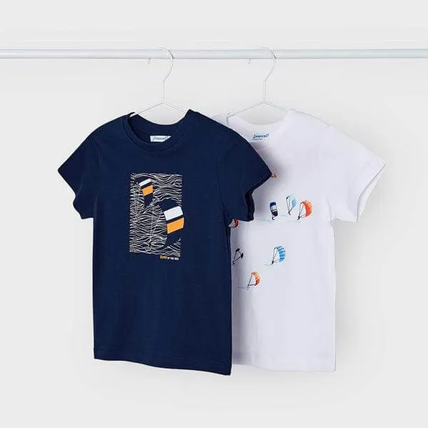 2 PIECES MULTI-COLOUR SHORT SLEEVE T-SHIRT SET FOR BOYS