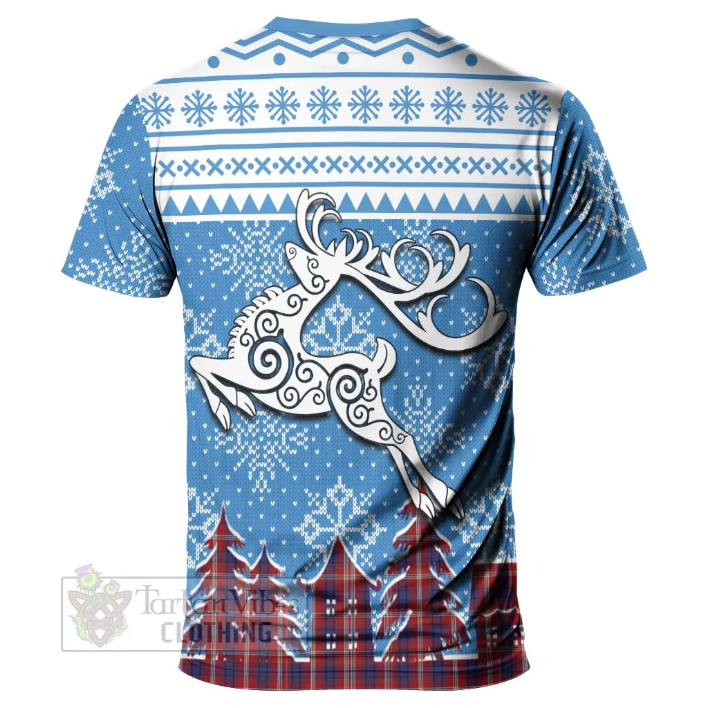 Ainslie Clan Christmas T-Shirt Celtic Reindeer Style