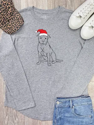 American Staffordshire Terrier Christmas Edition Olivia Long Sleeve Tee