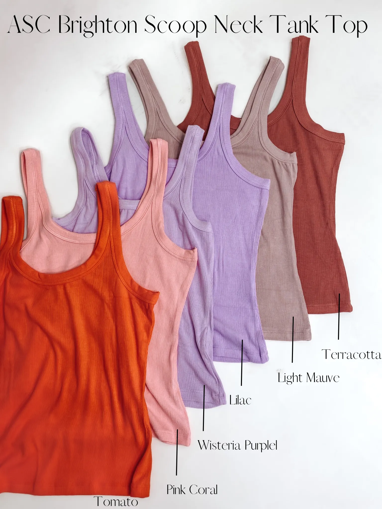 ASC Brighton Scoop Neck Tank Top- Wisteria Purple