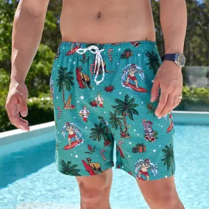 Aussie Christmas Green - Festive Swim Shorts