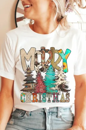 AZTEC MERRY CHRISTMAS GRAPHIC TEE