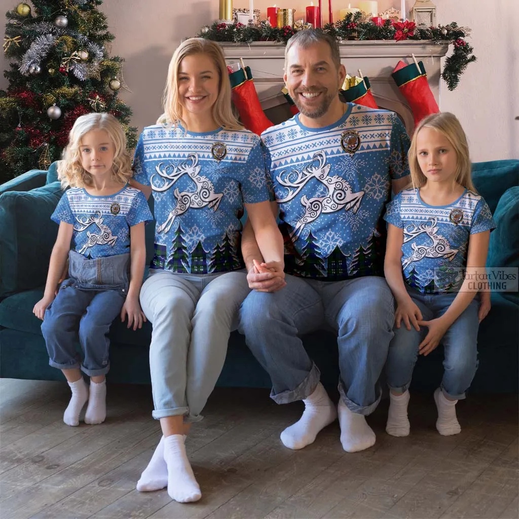 Bannatyne Clan Christmas T-Shirt Celtic Reindeer Style