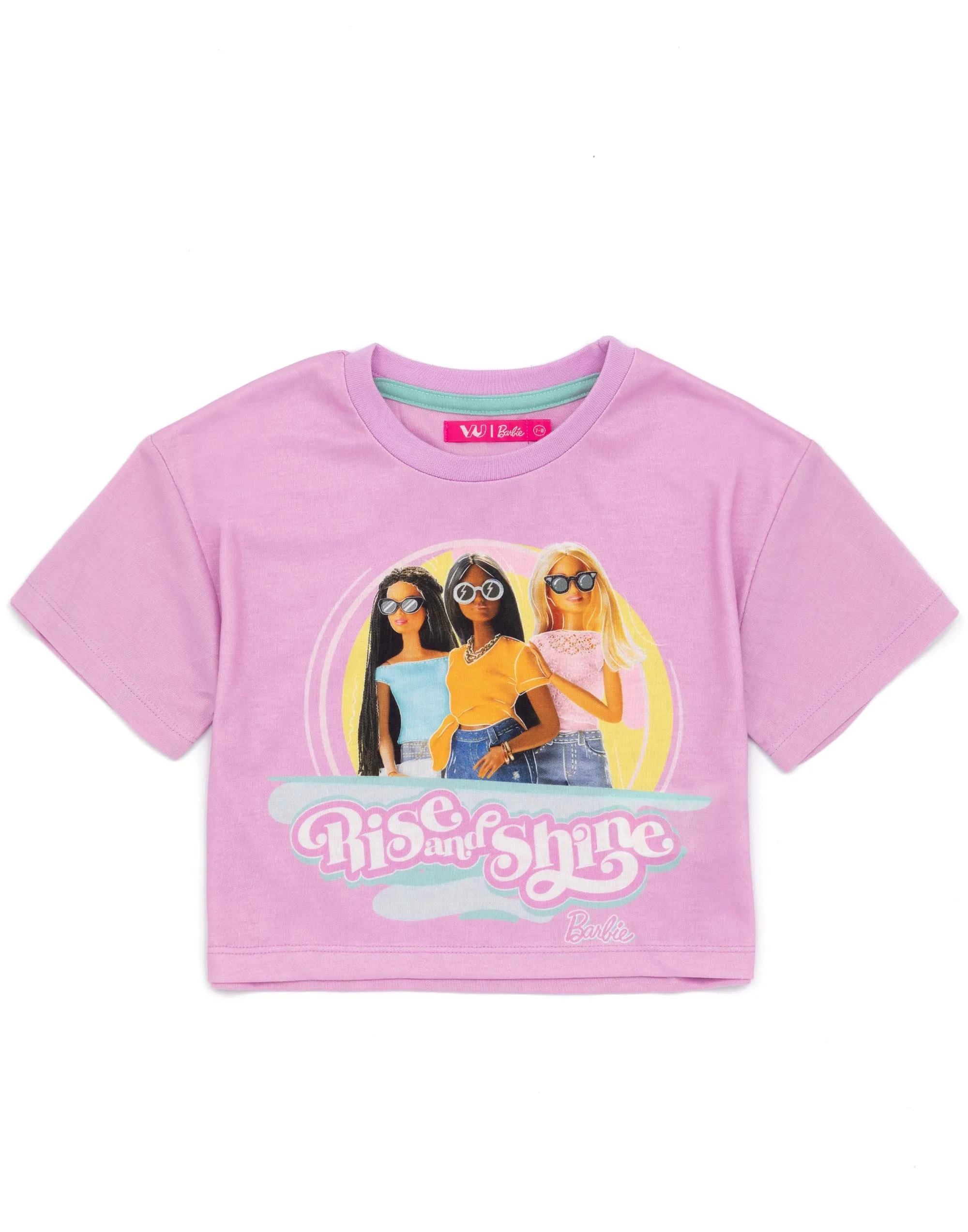 Barbie Girls Crop T-Shirt And Shorts Pyjamas