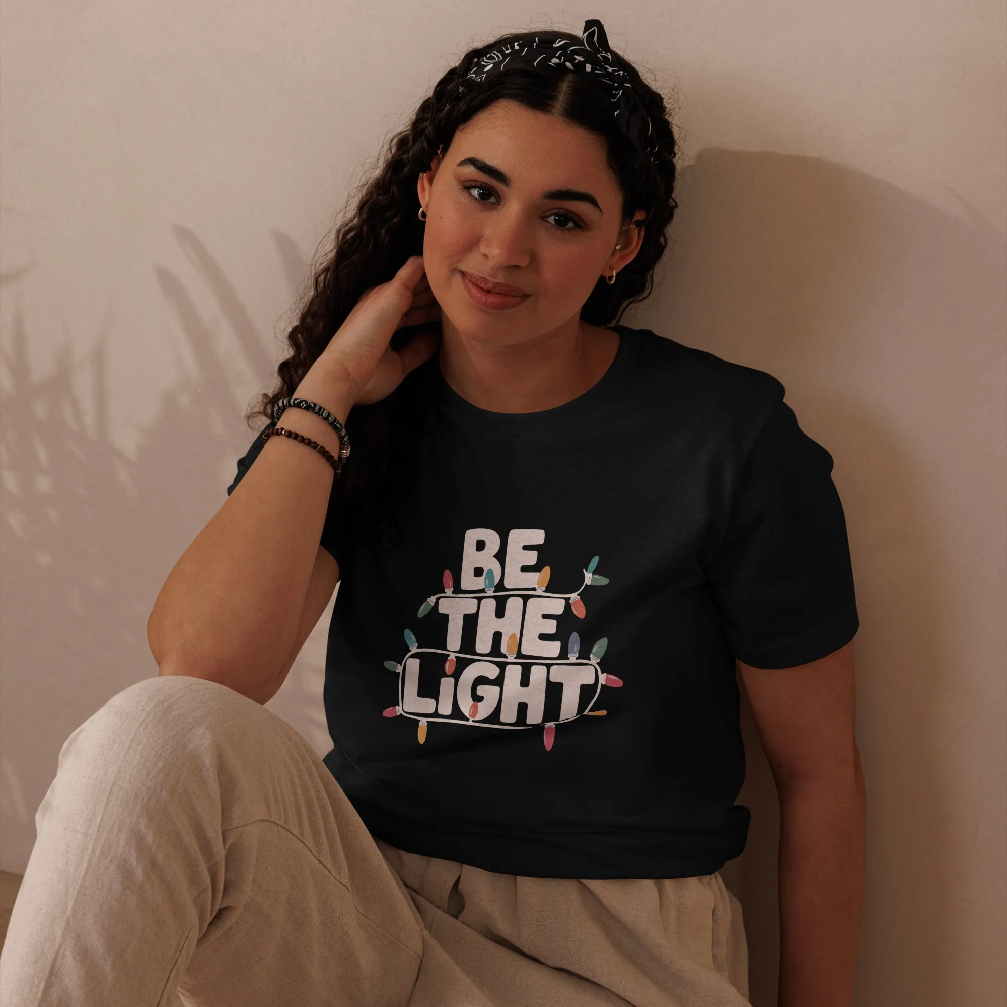 Be The Light White Graphics Women Staple Eco T-shirt