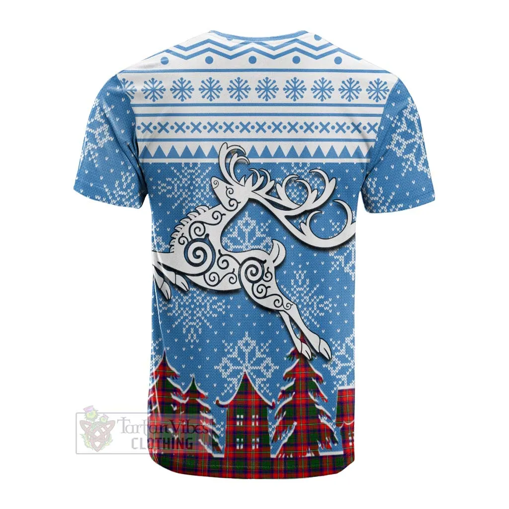 Belshes (Belsches) Clan Christmas Cotton T-shirt Celtic Reindeer Style