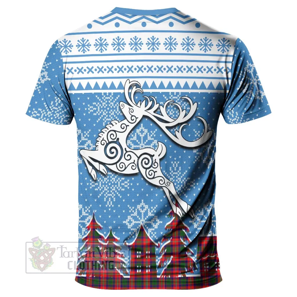 Belshes (Belsches) Clan Christmas T-Shirt Celtic Reindeer Style