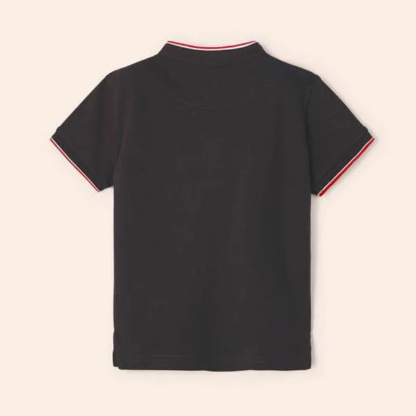 BLACK POLO SHORT SLEEVE SHIRT FOR BOYS