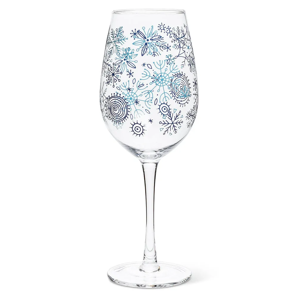 Blue Snowflakes Goblet