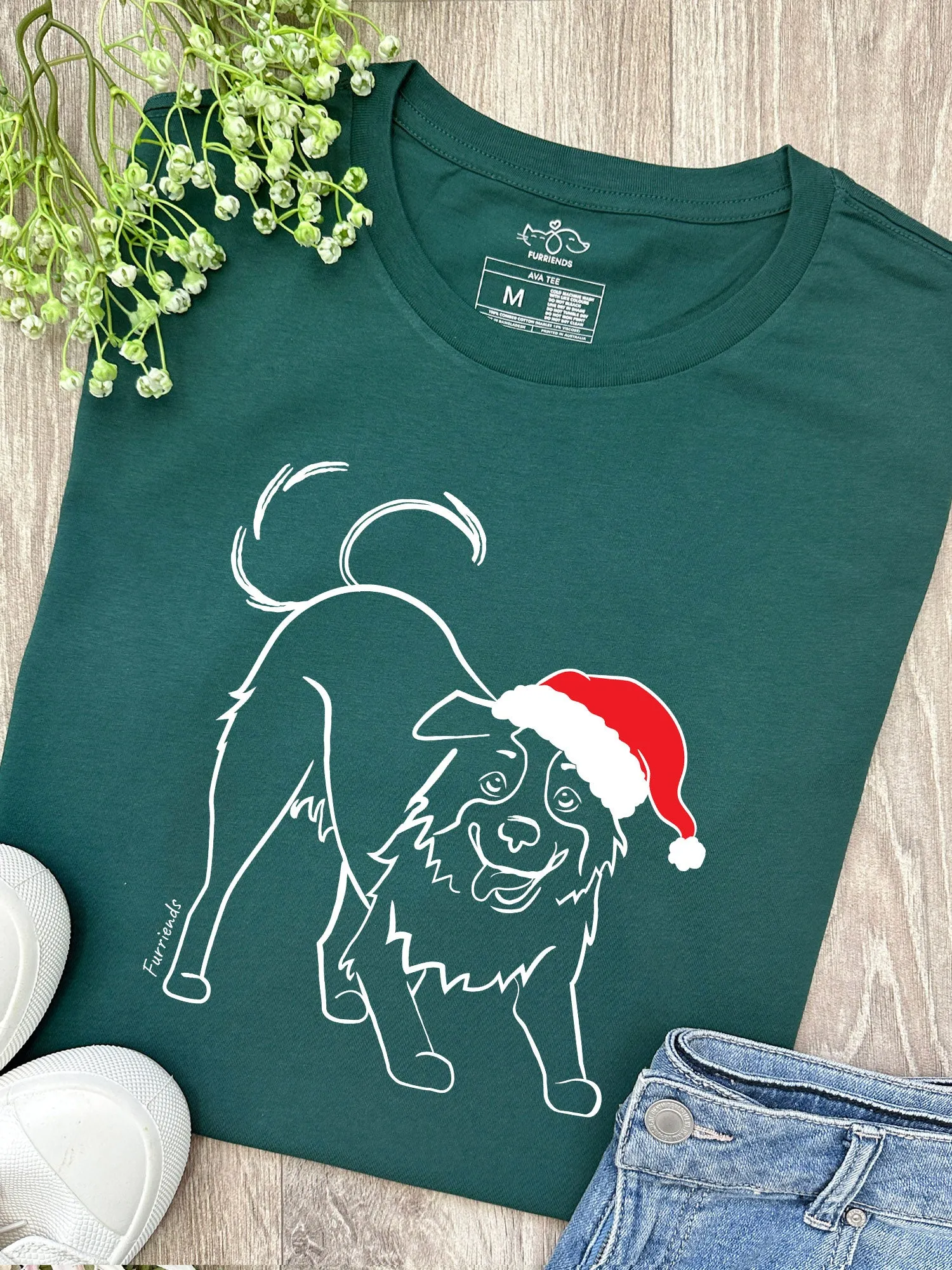 Border Collie Christmas Edition Ava Women's Regular Fit Tee