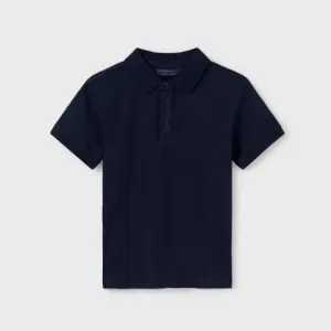 BOYS NAVY BLUE SHORT SLEEVE POLO T-SHIRT