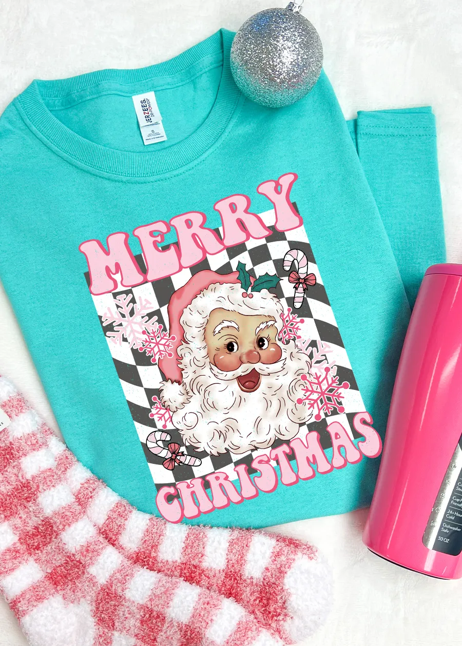 Checkered Merry Christmas Tee