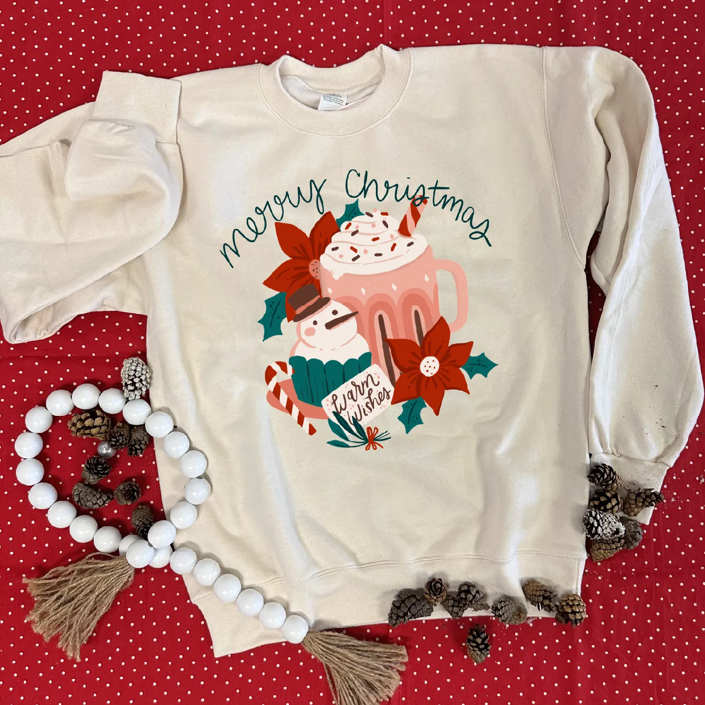 CHRISTMAS 2024: Warm Wishes & Hot Chocolate Christmas (SWEATSHIRT)