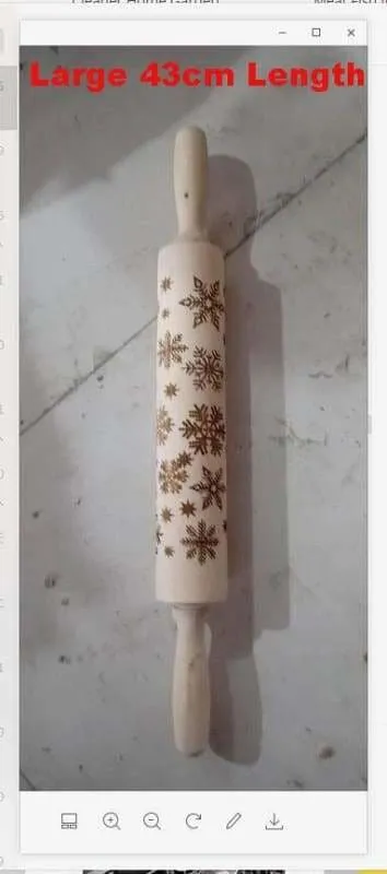 Christmas Embossing Rolling Pin