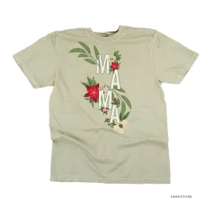 Christmas Floral Mama - Comfort Colors Tee