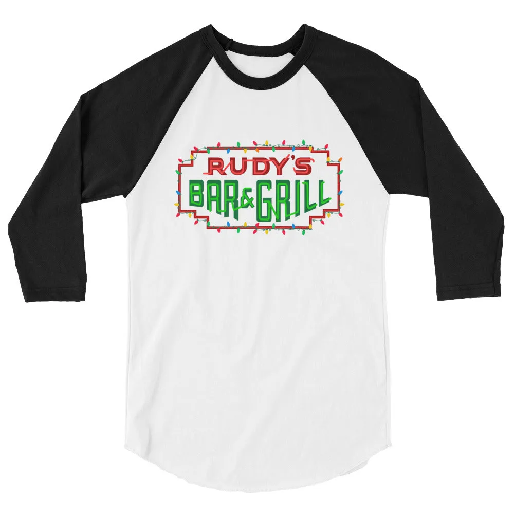 Christmas Neon Sign 3/4 sleeve raglan