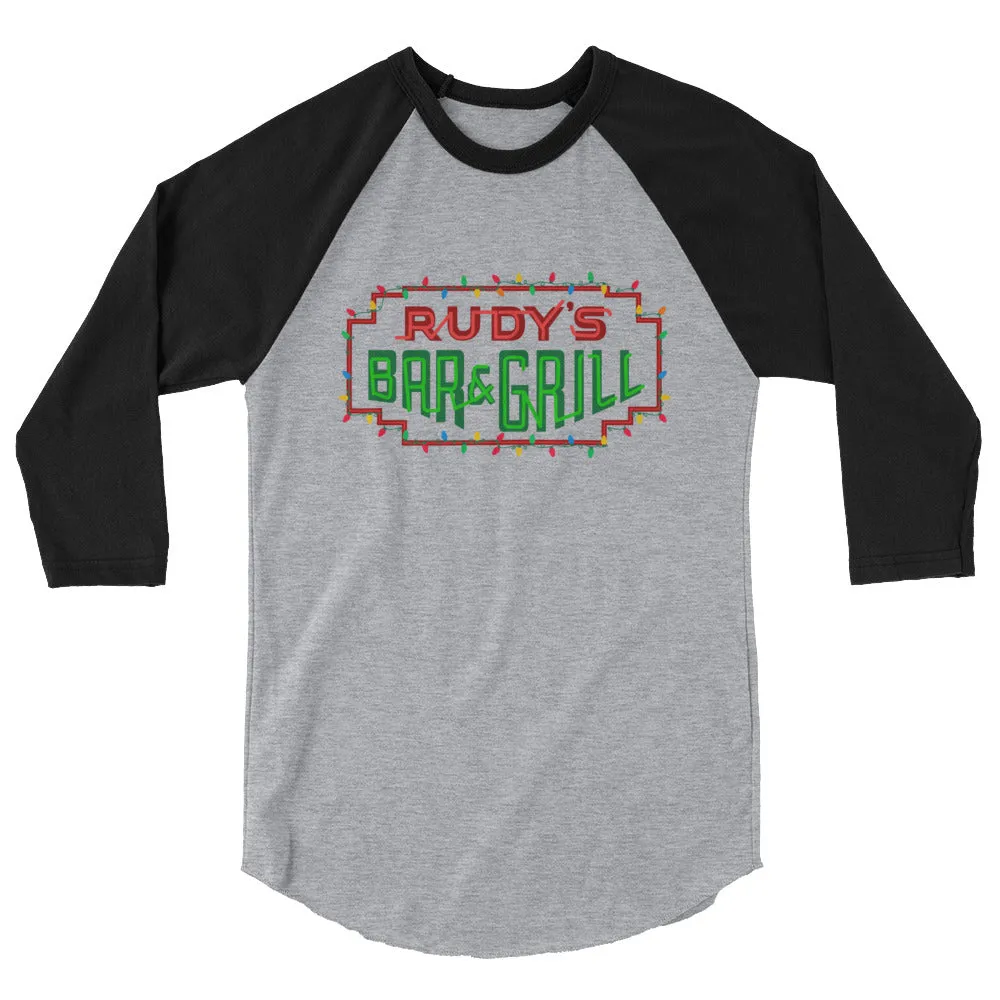 Christmas Neon Sign 3/4 sleeve raglan