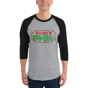 Christmas Neon Sign 3/4 sleeve raglan