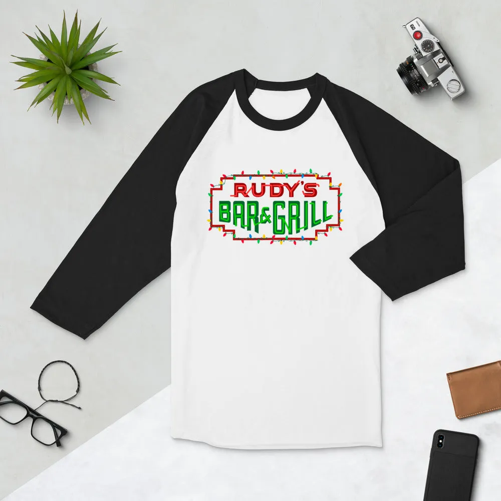 Christmas Neon Sign 3/4 sleeve raglan