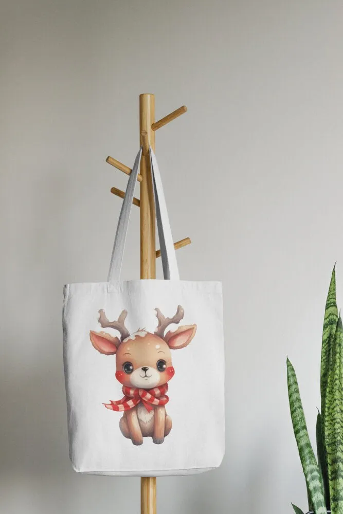 Christmas Reindeer Print INSTANT DOWNLOAD Art Prints, Red Aesthetic, Winter Illustration Prints, Watercolor Reindeer Decoration, Winter Onederland