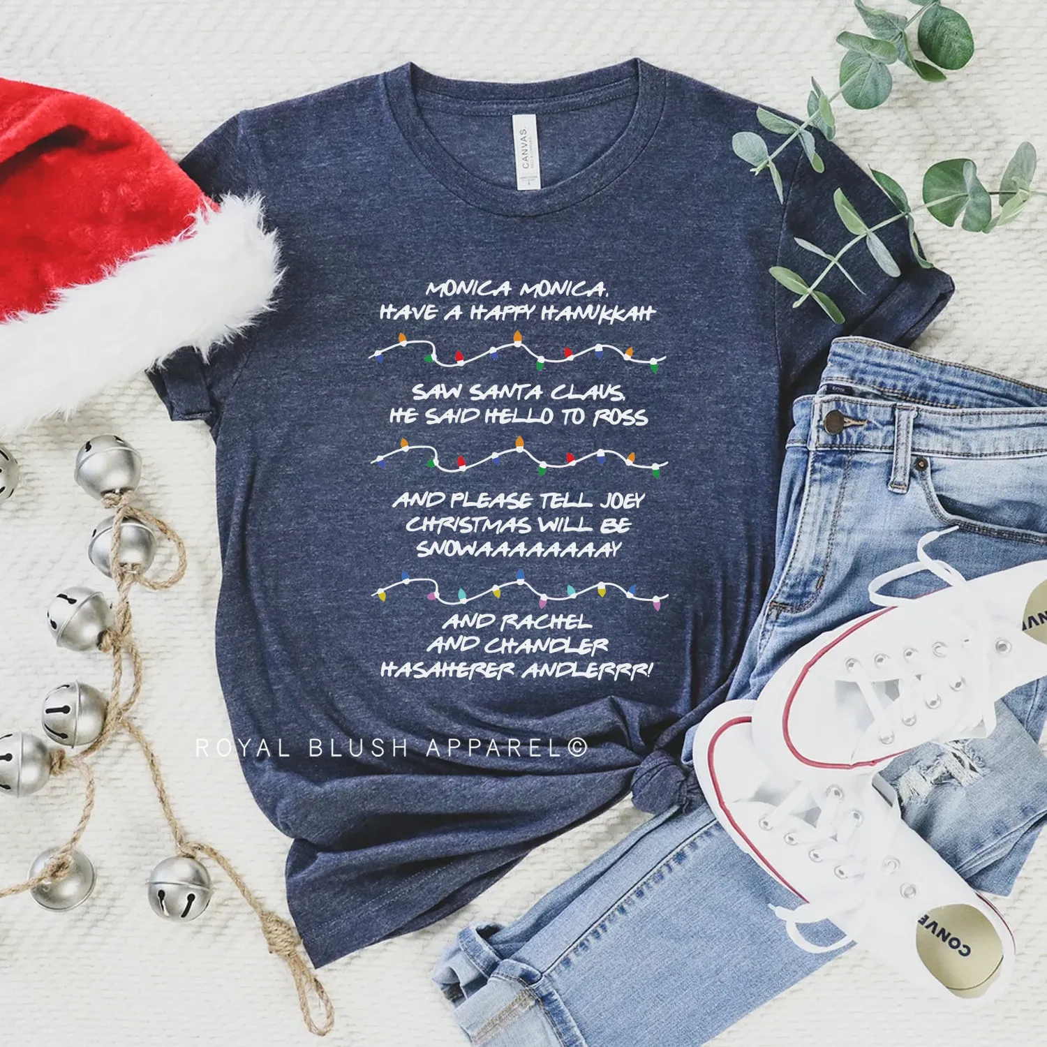 Christmas Song Friends Relaxed Unisex T-shirt