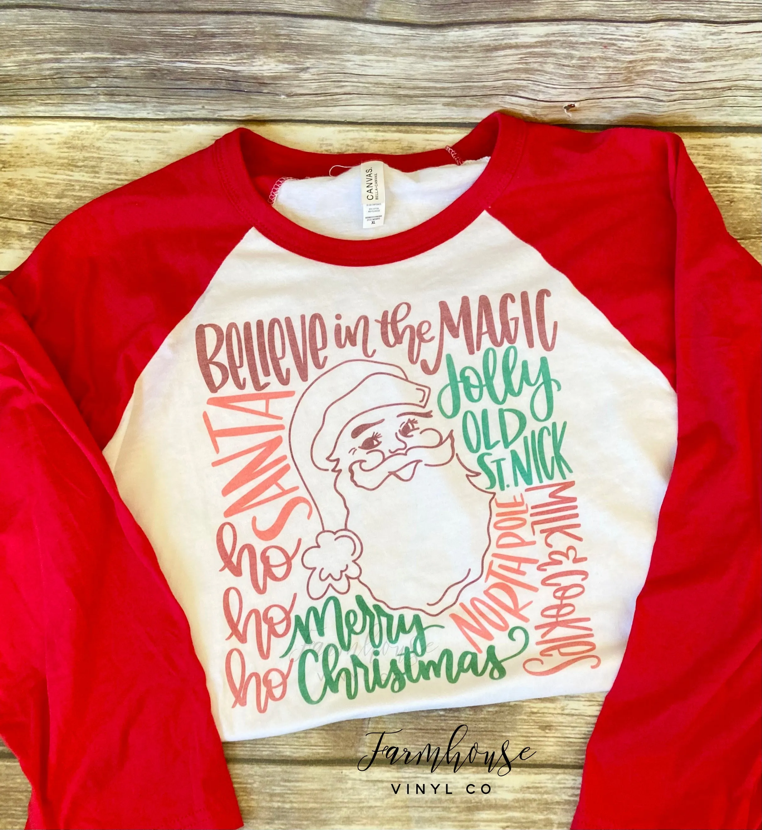 Christmas Tree Sayings Raglan Shirt