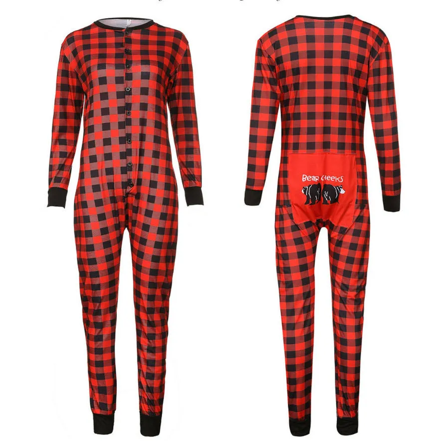 Classic Christmas Buffalo Plaid Family Matching Pajamas Sets