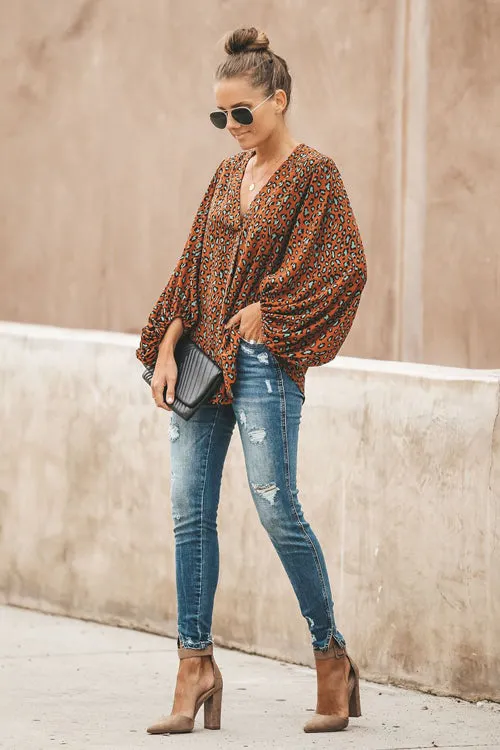 Comfy Cozy Dotted Printed Long Sleeve Top - 4 Colors