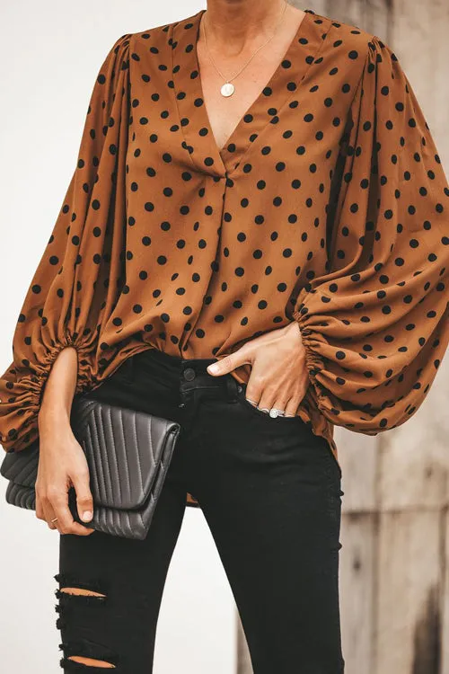 Comfy Cozy Dotted Printed Long Sleeve Top - 4 Colors