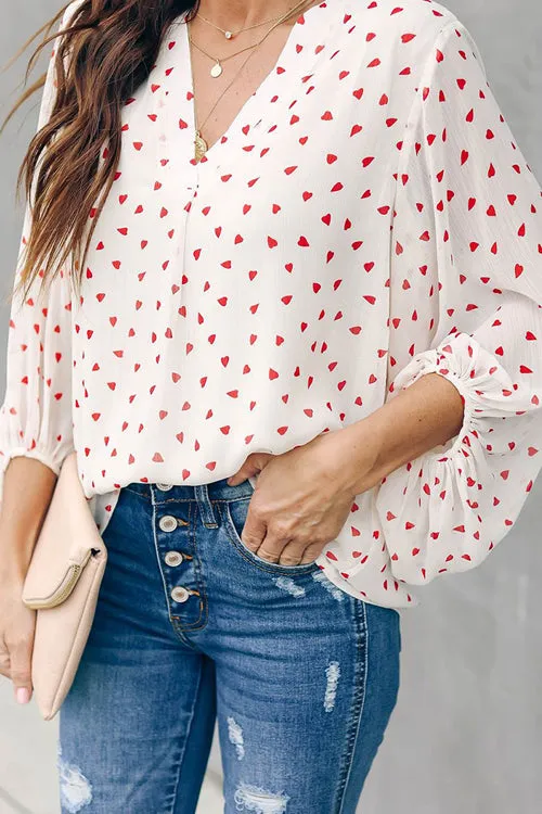 Comfy Cozy Dotted Printed Long Sleeve Top - 4 Colors