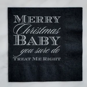 Custom "Merry Christmas Baby" Napkins