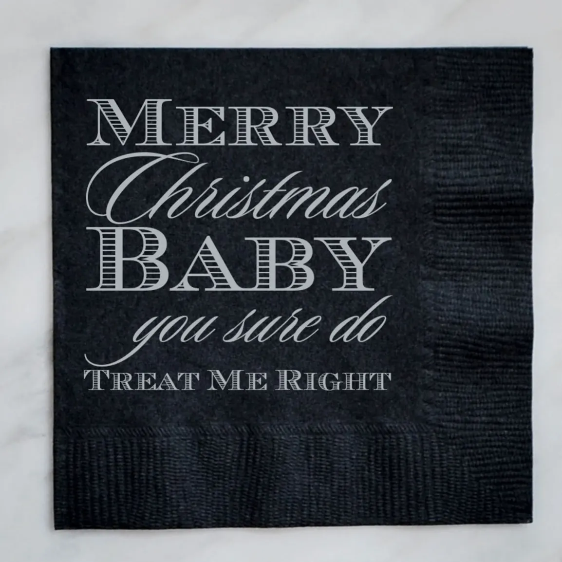 Custom "Merry Christmas Baby" Napkins