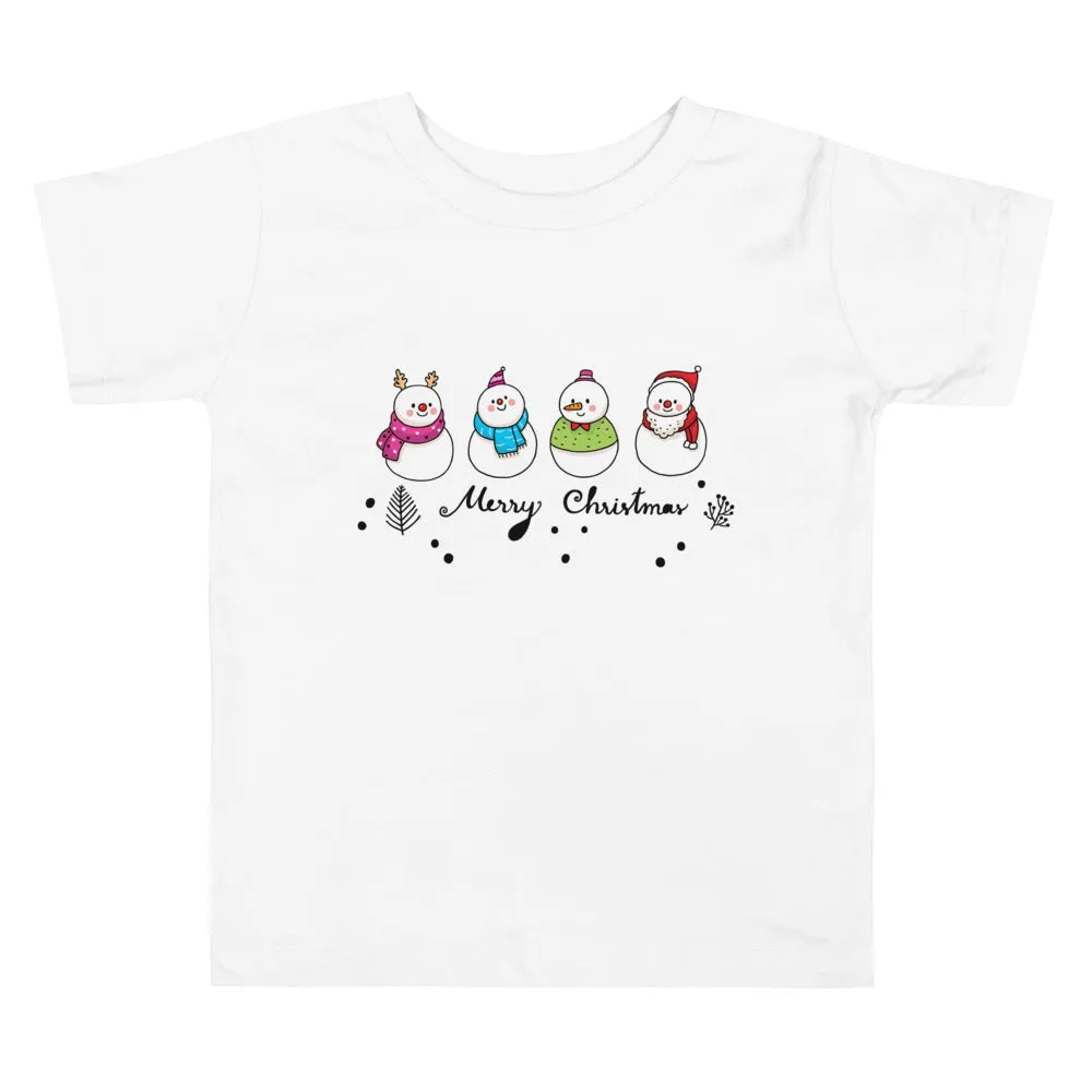 Cute Snowmen Toddler Short Sleeve Tee