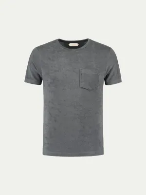 Dark Grey Terry Towelling T-Shirt