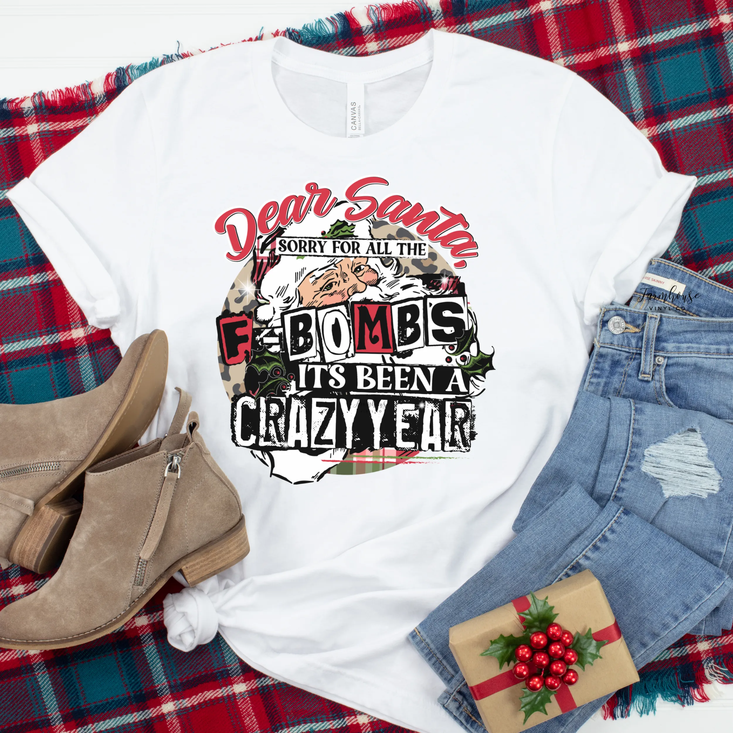 Dear Santa Sorry About All The F Bombs Shirt