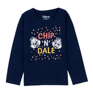 Disney Round Neck "Chip 'N' Dale" Puff Print Full Sleeve T-Shirt