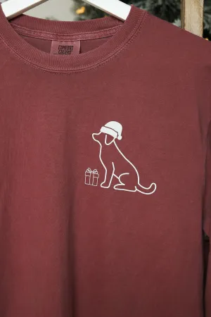 Dog Sleigh Team Short Sleeve Graphic Tee (brick)