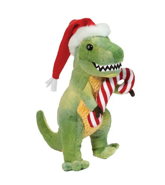 Douglas Holiday T-Rex with Santa Hat 7.5"