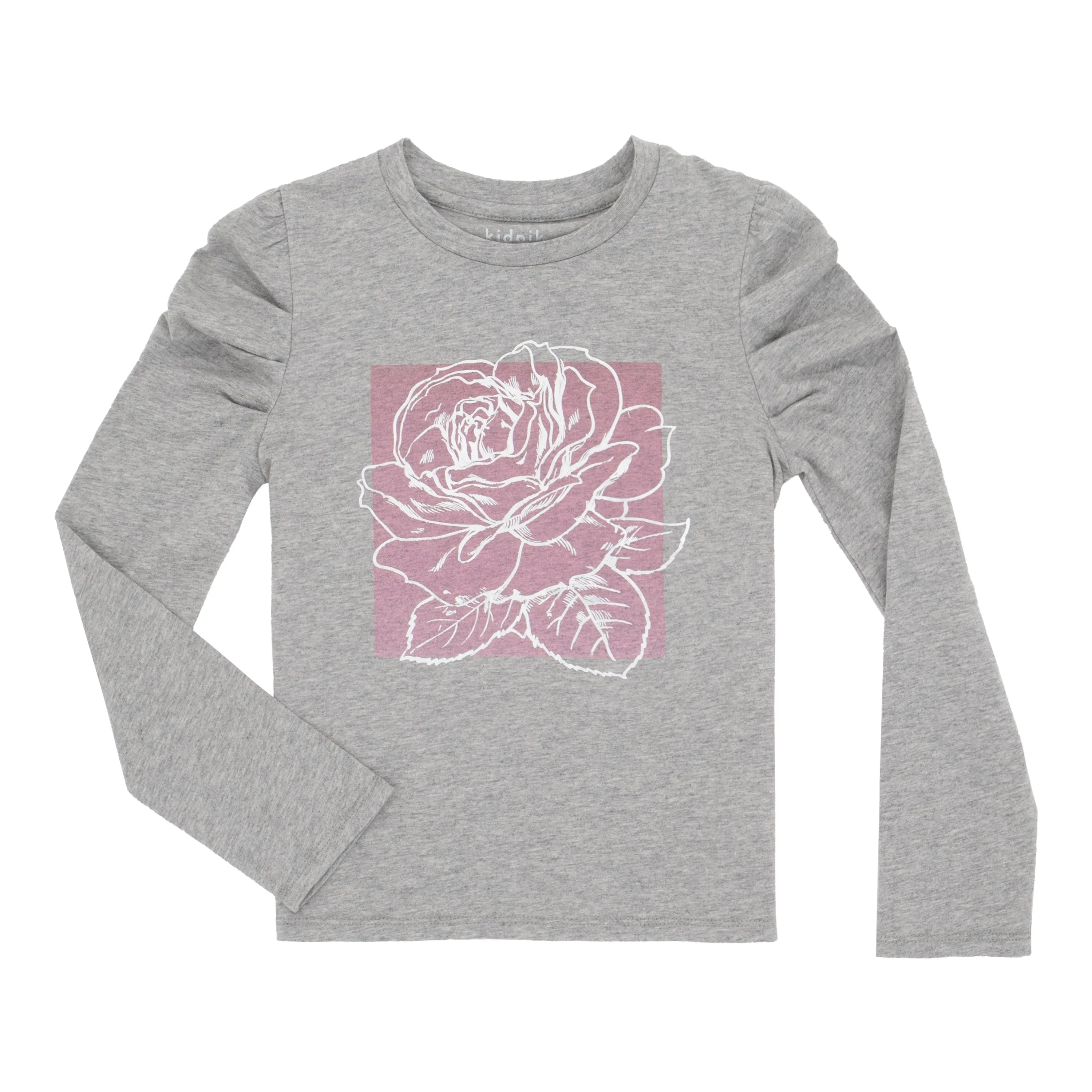 Etched Bloom Puff Sleeve Tee