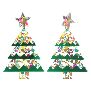 Exaggerated Christmas Tree Dangles Hypoallergenic Earrings for Sensitive Ears Made with Plastic Posts