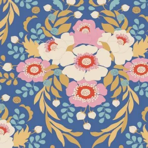 Fabric JUBILEE-ANEMONY BLUE by TILDA, TIL100551