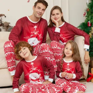 Family Matching Christmas Pajama Set with Snowman Print