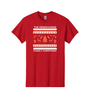 Family Sweater Style Christmas Tee