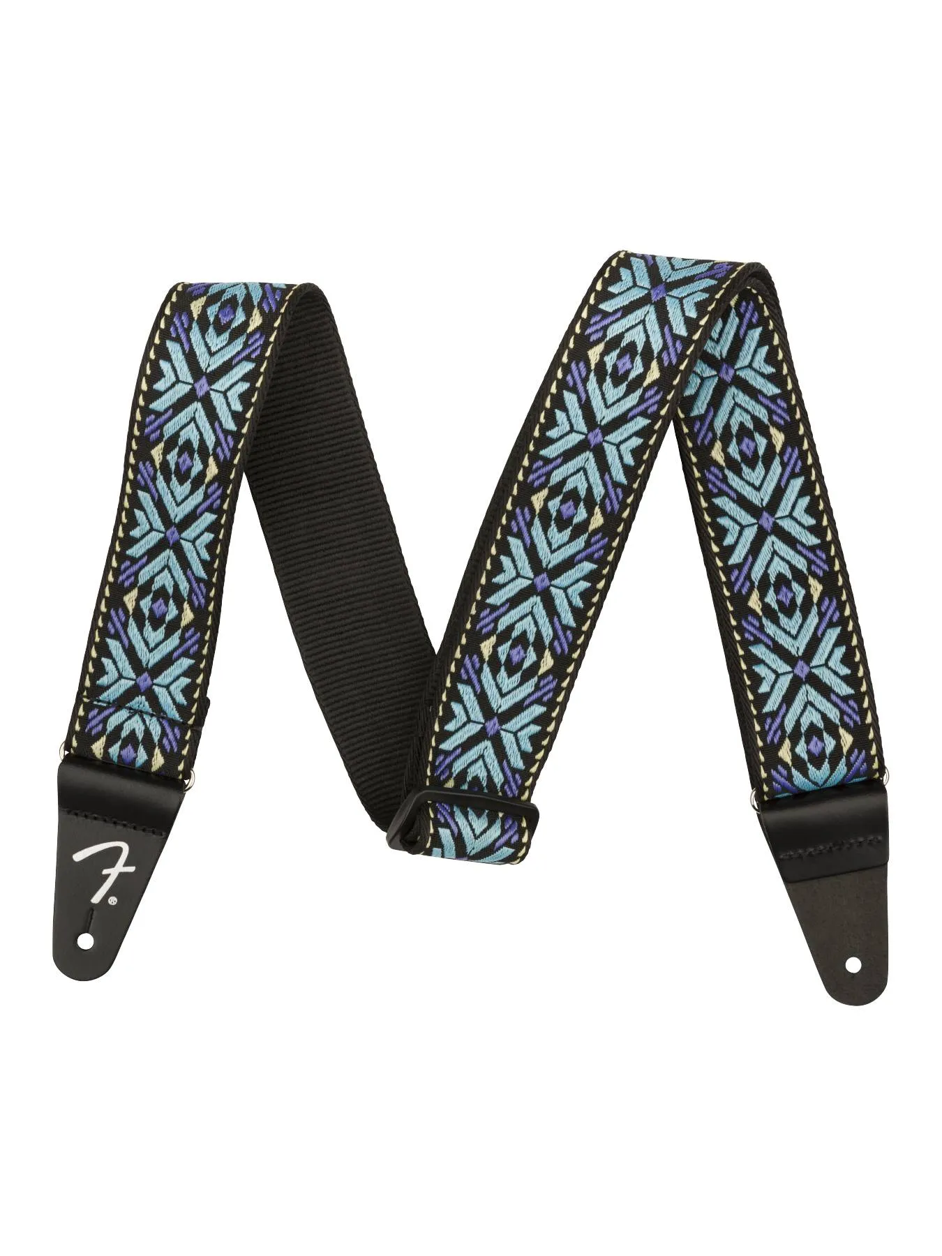 Fender Pasadena Woven Strap, Blue Snowflake, 2"