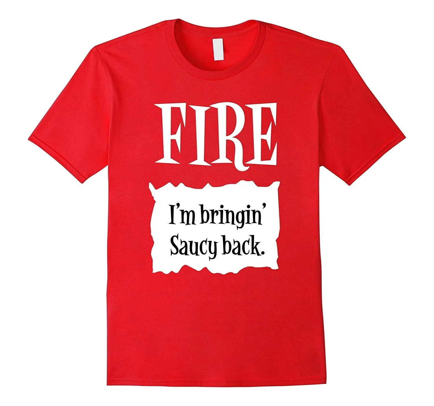 Fire Hot Sauce Packet Tee - Group Halloween Costume Shirts