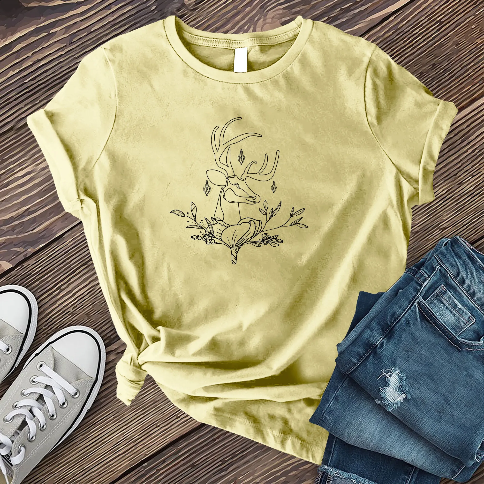 Floral Reindeer T-Shirt