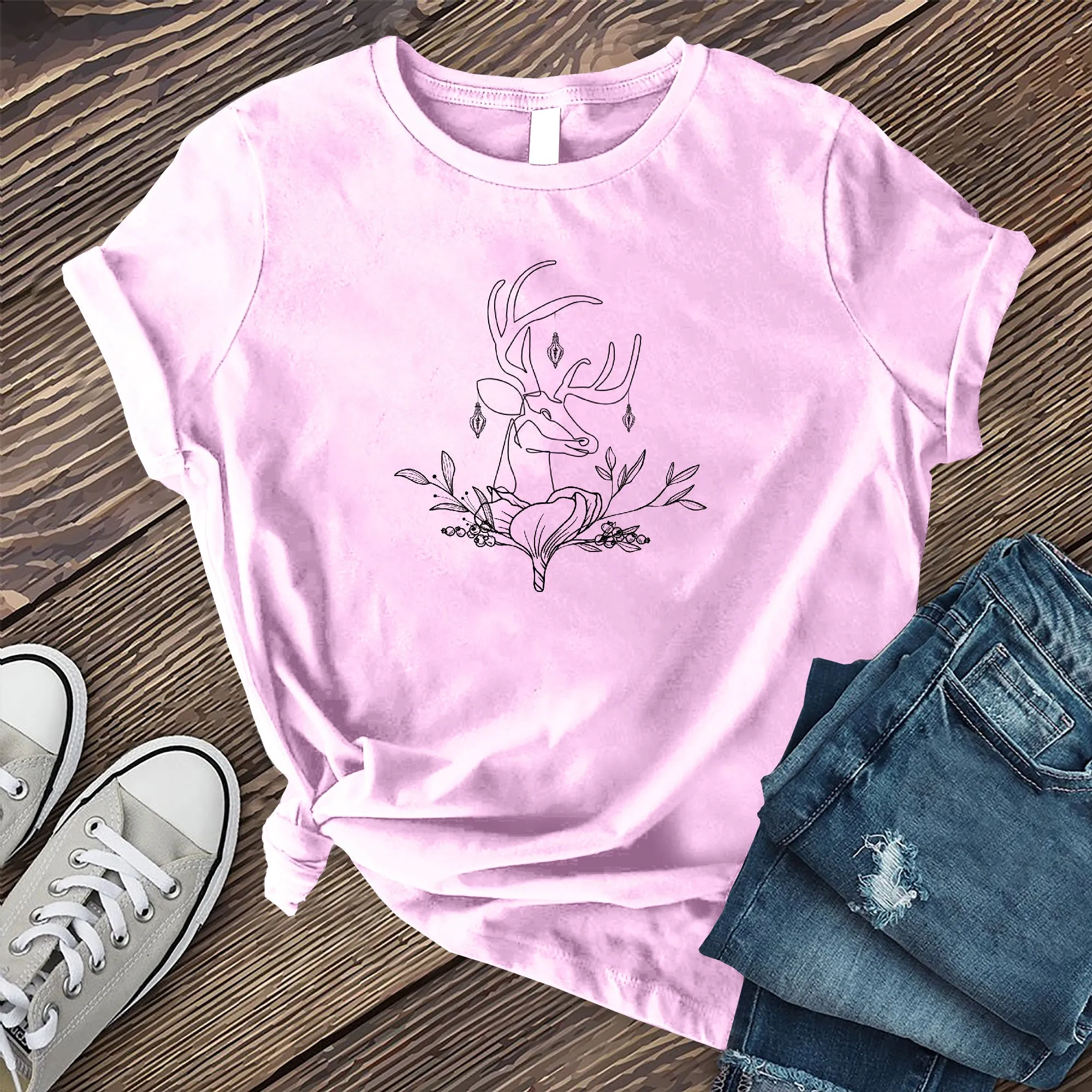 Floral Reindeer T-Shirt