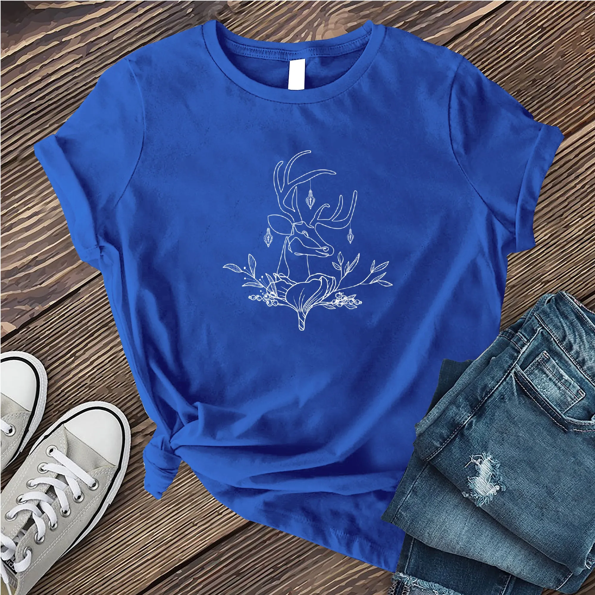 Floral Reindeer T-Shirt