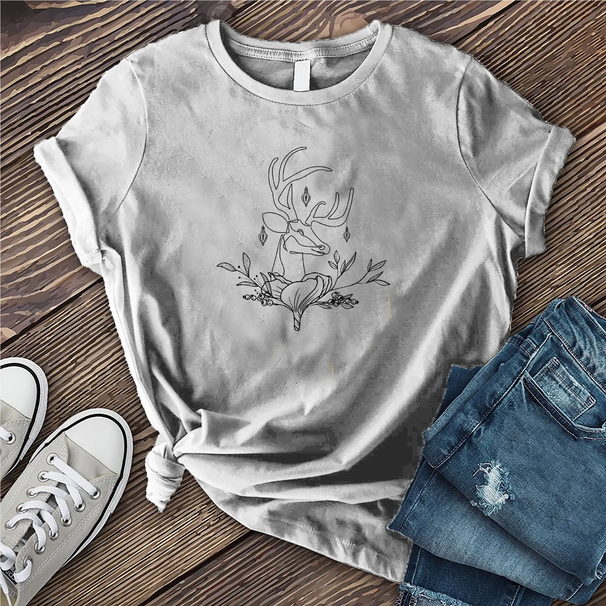 Floral Reindeer T-Shirt